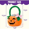 image:imageJOYIN Plush Halloween Pumpkin Basket 11 X 134 in Candy Trick or Treat Bag Cute Orange Tote Bucket with Handle for Kids Girls Boys Party Favor Supplies Trick or Treating Gifts BagCute Smiling Face