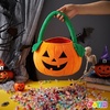 image:imageJOYIN Plush Halloween Pumpkin Basket 11 X 134 in Candy Trick or Treat Bag Cute Orange Tote Bucket with Handle for Kids Girls Boys Party Favor Supplies Trick or Treating Gifts BagClassic Face