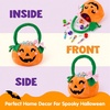image:imageJOYIN Plush Halloween Pumpkin Basket 11 X 134 in Candy Trick or Treat Bag Cute Orange Tote Bucket with Handle for Kids Girls Boys Party Favor Supplies Trick or Treating Gifts BagCute Smiling Face