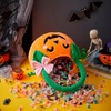 image:imageJOYIN Plush Halloween Pumpkin Basket 11 X 134 in Candy Trick or Treat Bag Cute Orange Tote Bucket with Handle for Kids Girls Boys Party Favor Supplies Trick or Treating Gifts BagCute Smiling Face