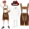 image:imageSpooktacular Creations Mens German Bavarian Oktoberfest Costume Set Beer Costume Hat for Adults Halloween and Beer FestivalBrown