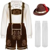 image:imageSpooktacular Creations Mens German Bavarian Oktoberfest Costume Set Beer Costume Hat for Adults Halloween and Beer FestivalDark Brown