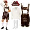 image:imageSpooktacular Creations Mens German Bavarian Oktoberfest Costume Set Beer Costume Hat for Adults Halloween and Beer FestivalDark Brown