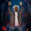 image:imageJOYIN 36FT Halloween Animatronic Hanging Imprisoned Zombie Sound Activated Shaking HalfBody Prop with Chains LifeSize Undead Prisoner for Indoor Outdoor Haunted House Yard Party Decor