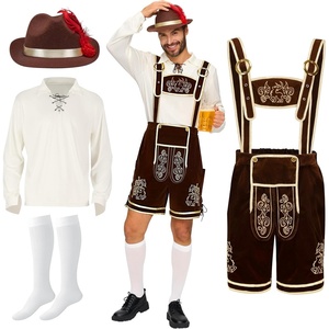 image:imageSpooktacular Creations Mens German Bavarian Oktoberfest Costume Set Beer Costume Hat for Adults Halloween and Beer FestivalDark Brown
