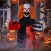 image:imageJOYIN Halloween Outdoor Animatronic Clown Groundbreaker Decorations HalfBody Clown Groundbreaker with Motion and LightUp Eyes for Outside Decor Graveyard Yard Lawn Haunted House Props