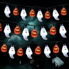 image:imageJOYIN 197FT 30 LED Halloween String Lights with Ghost amp Pumpkin 3D Designs Battery Operated Timer amp 8 Lighting Modes Spooky Indoor Outdoor Halloween Decorations for Party Yard Porch PatioPumpkin and Ghost String lights set