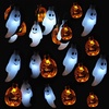 image:imageJOYIN 197FT 30 LED Halloween String Lights with Ghost amp Pumpkin 3D Designs Battery Operated Timer amp 8 Lighting Modes Spooky Indoor Outdoor Halloween Decorations for Party Yard Porch PatioPumpkin and Ghost String lights set