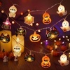 image:imageJOYIN 197FT 30 LED Halloween String Lights with Ghost amp Pumpkin 3D Designs Battery Operated Timer amp 8 Lighting Modes Spooky Indoor Outdoor Halloween Decorations for Party Yard Porch PatioMultiple Character String lights set