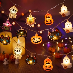 image:imageJOYIN 197FT 30 LED Halloween String Lights with Ghost amp Pumpkin 3D Designs Battery Operated Timer amp 8 Lighting Modes Spooky Indoor Outdoor Halloween Decorations for Party Yard Porch PatioMultiple Character String lights set